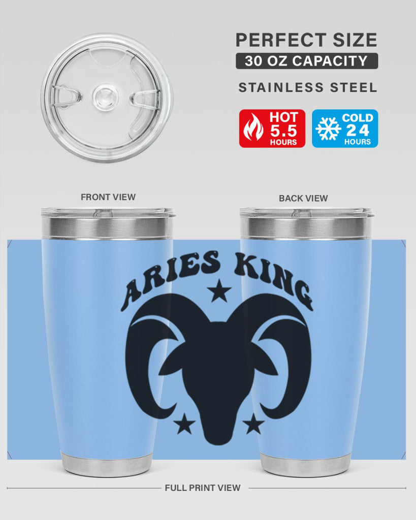 Aries king 110#- zodiac- Tumbler