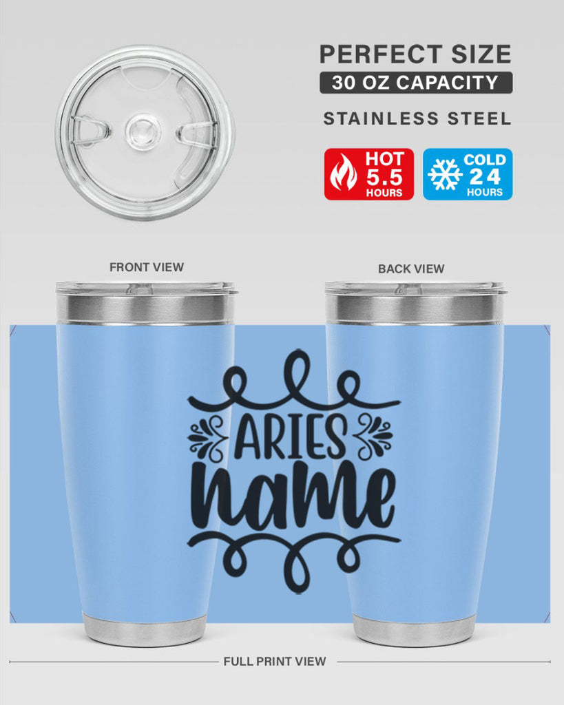 Ariesname 112#- zodiac- Tumbler