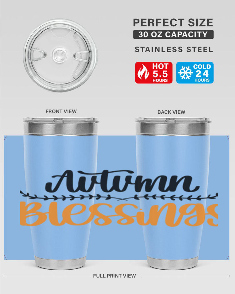 Autumn Blessings 473#- fall- Tumbler