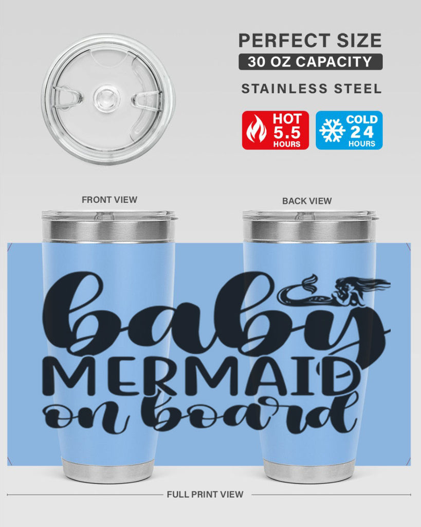 Baby mermaid on board 41#- mermaid- Tumbler