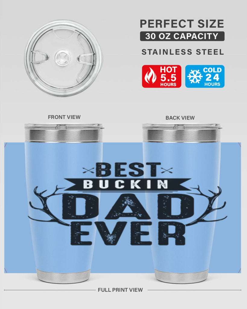 Best Buckin Dad ever 48#- dad- Tumbler
