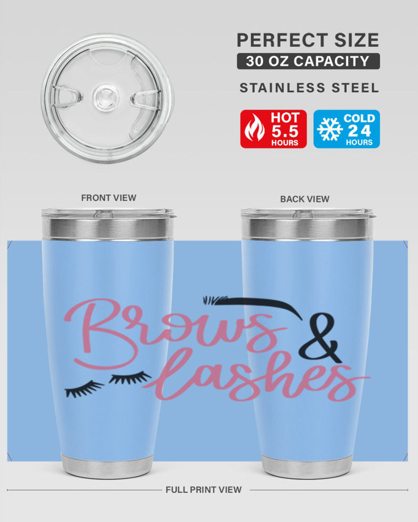 Brows Lashes Style 122#- make up- Tumbler