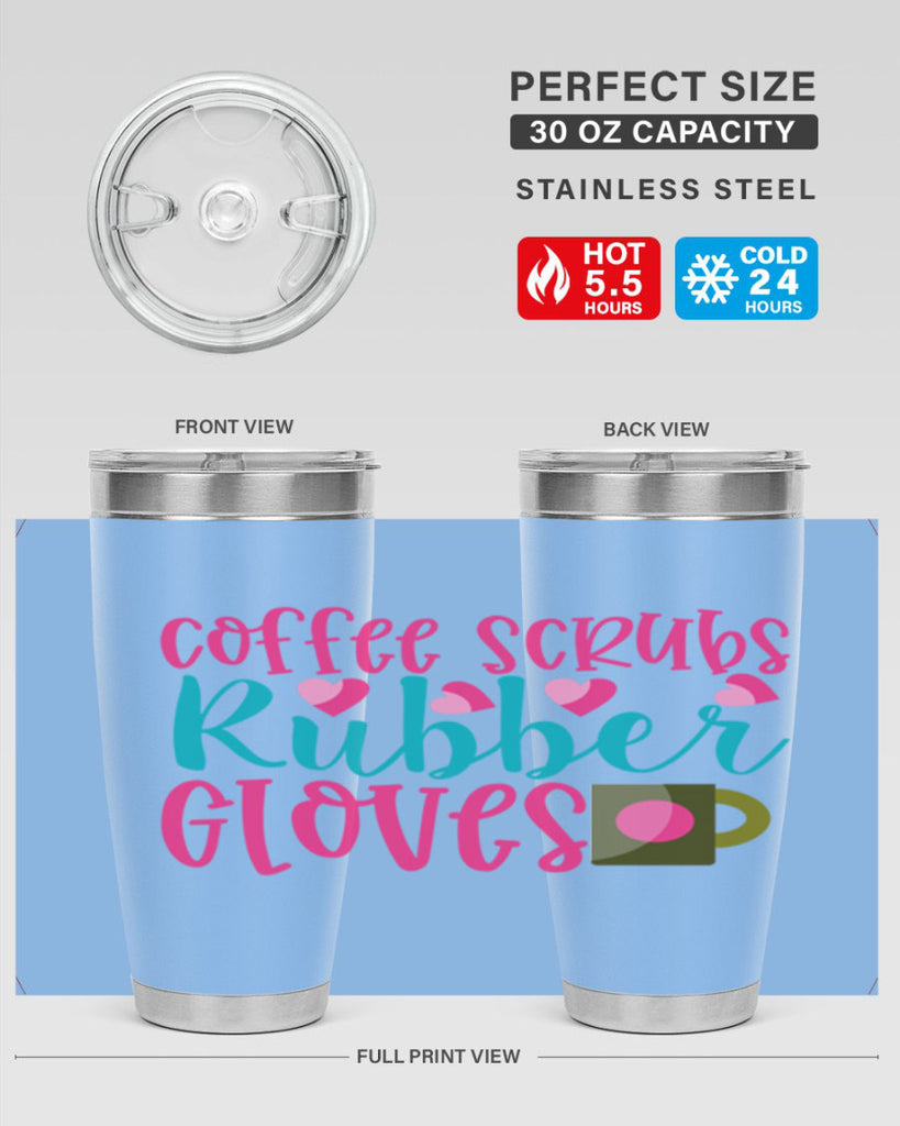 Coffee Scrubs Rubber Gloves Style 391#- nurse- tumbler