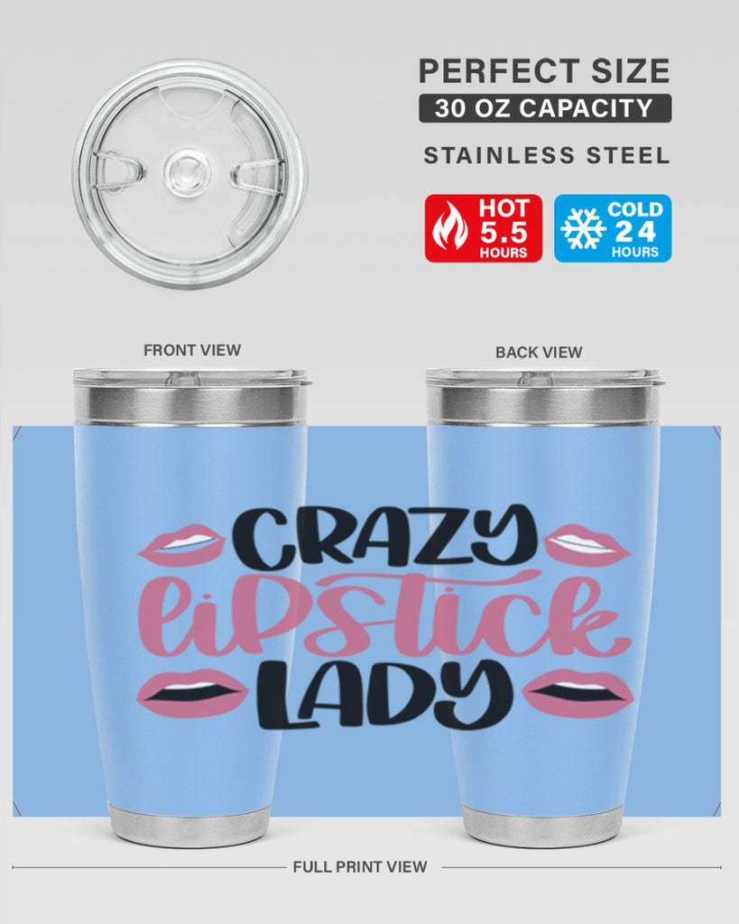 Crazy Lipstick Lady Style 107#- make up- Tumbler
