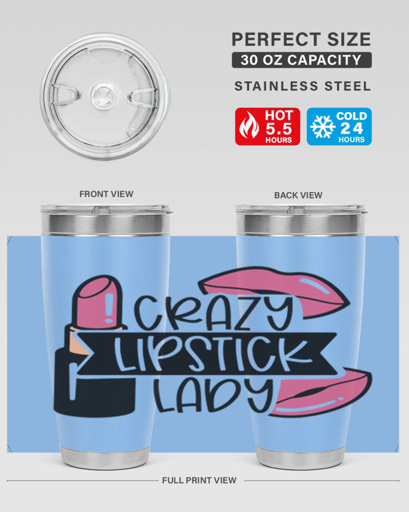 Crazy Lipstick Lady Style 108#- make up- Tumbler