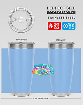 Graphic Owl Tiedye A TurtleRabbit 8#- owl- Tumblers
