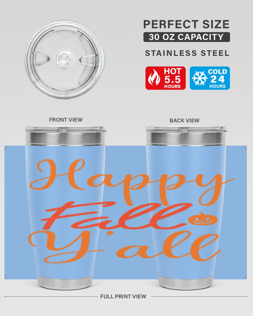 Happy Fall Yall Design 233#- fall- Tumbler