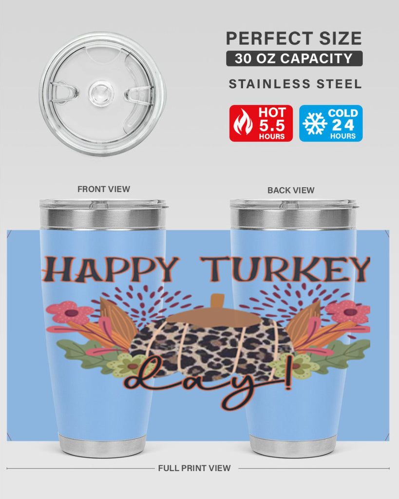 Happy turkey day 253#- fall- Tumbler