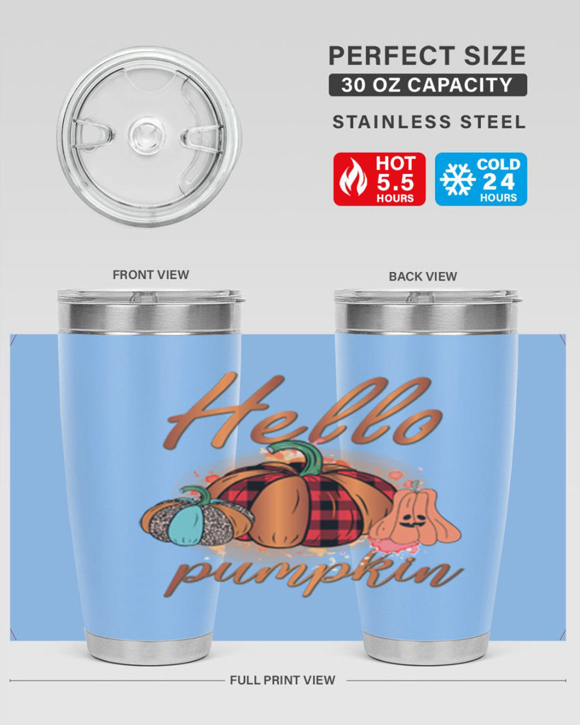 Hello Pumpkin 284#- fall- Tumbler