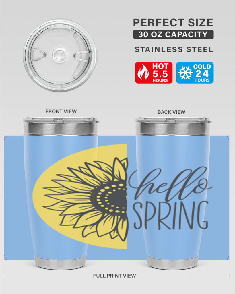 Hello spring half sunflower199#- spring- Tumbler