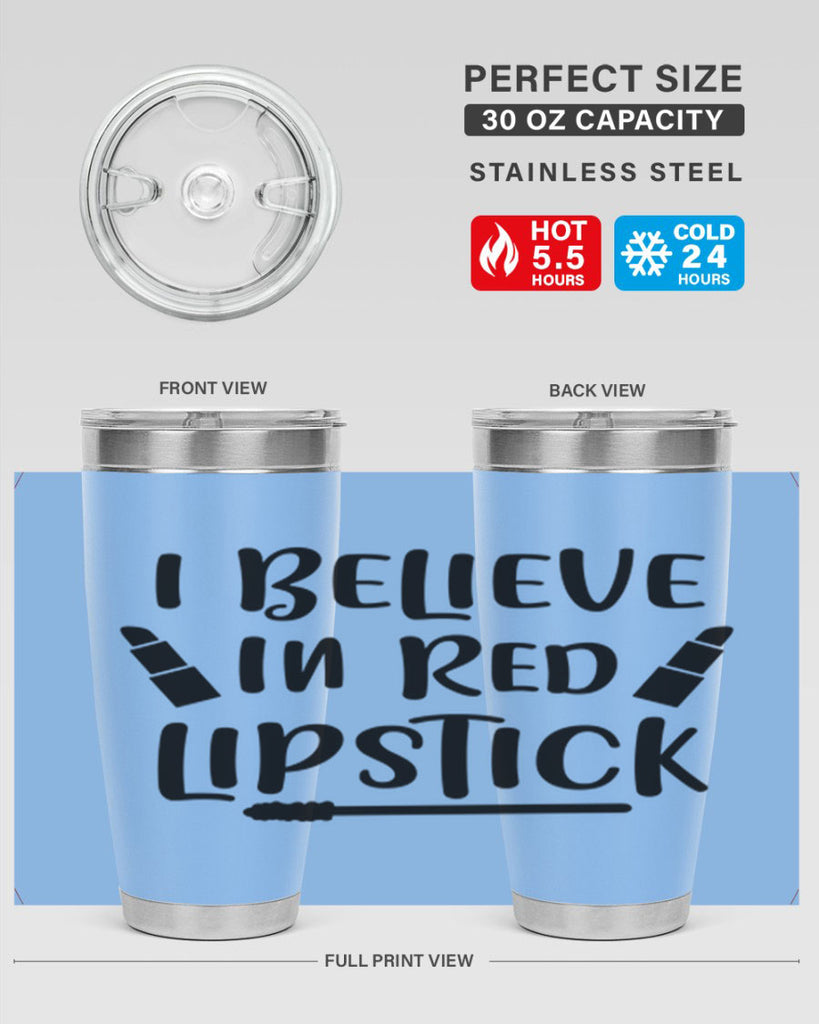 I Believe In Red Lipstick 104#- fashion- Cotton Tank