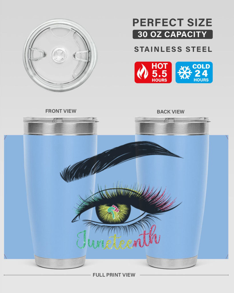 Juneteenth 1865 GirlS Eye 3#- Juneteenth- tumbler