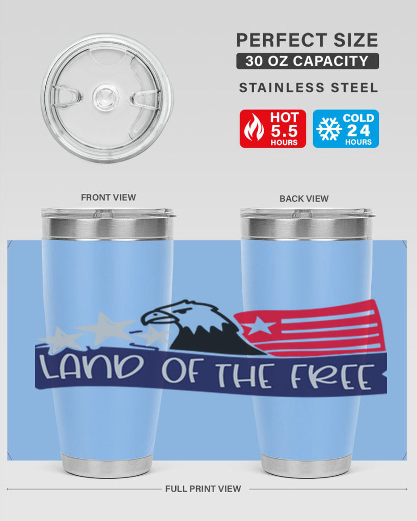 Land Of The Free Style 157#- Fourt Of July- Tumbler