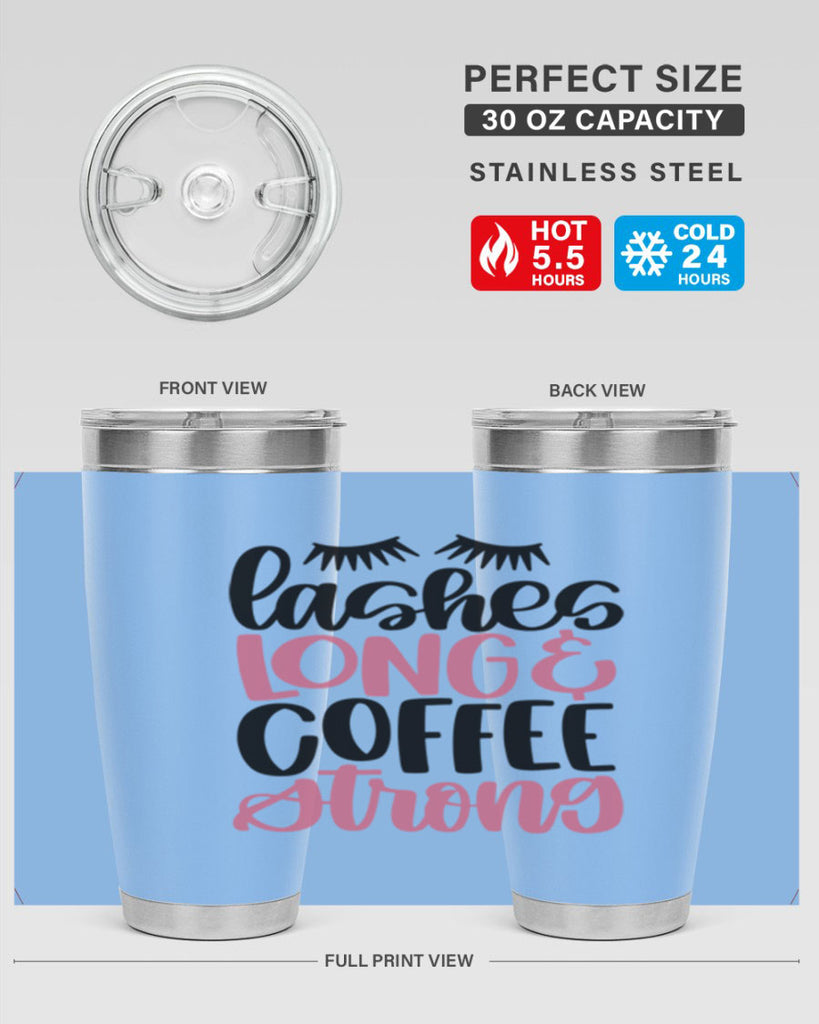 Lashes Long Coffee Strong Style 67#- make up- Tumbler
