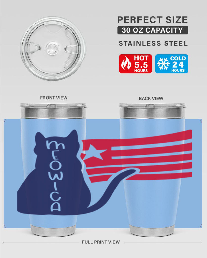 Meowica Style 166#- Fourt Of July- Tumbler