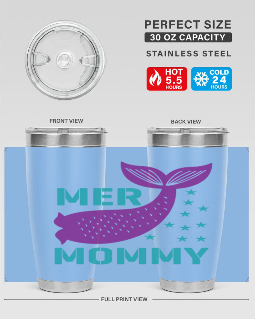 Mer Mommy 342#- mermaid- Tumbler
