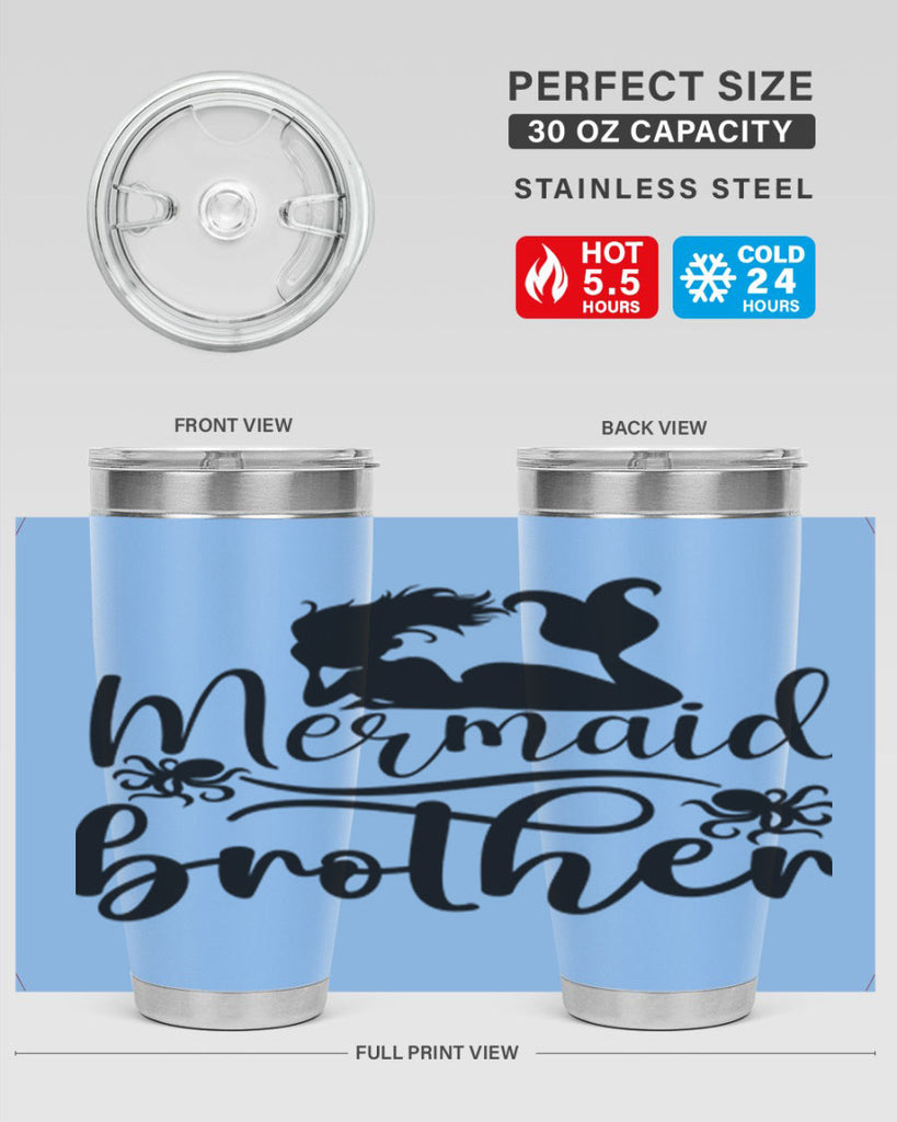 Mermaid Brother 355#- mermaid- Tumbler