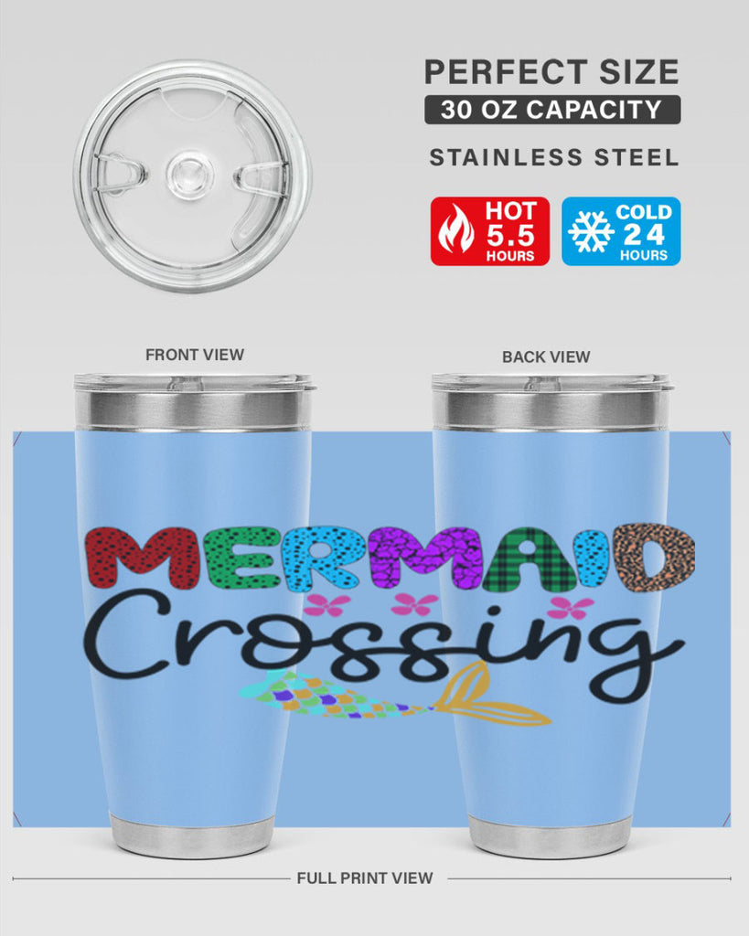 Mermaid Crossing 399#- mermaid- Tumbler