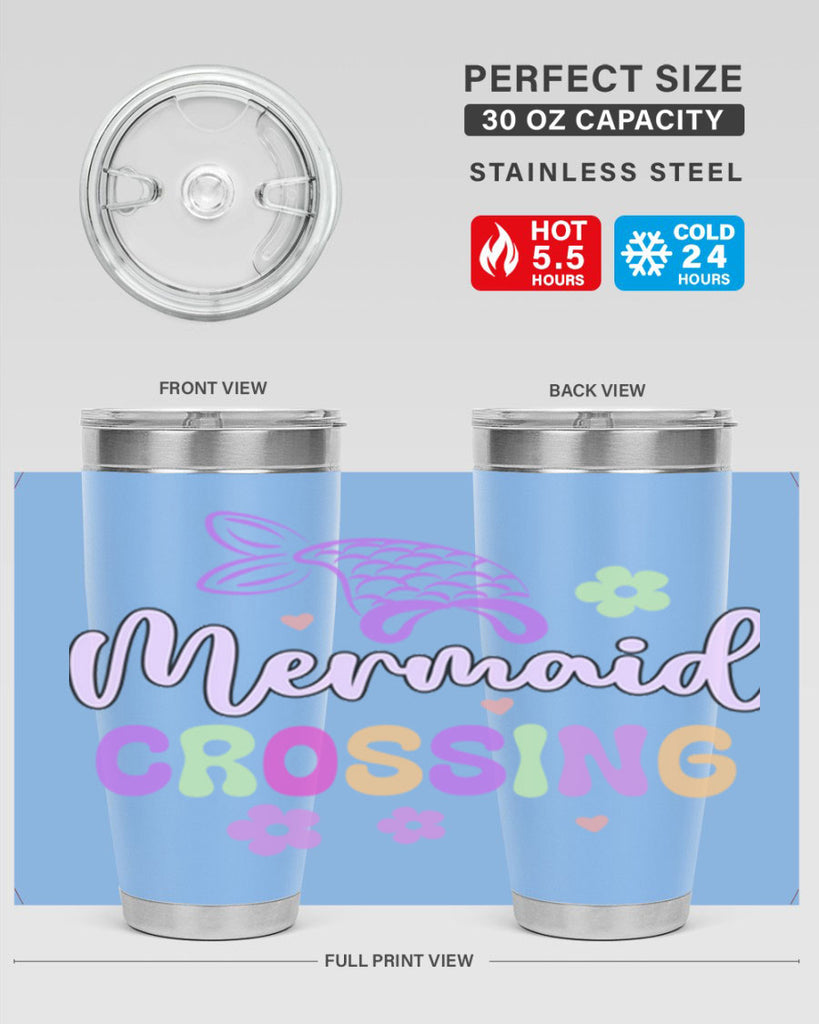Mermaid Crossing 401#- mermaid- Tumbler