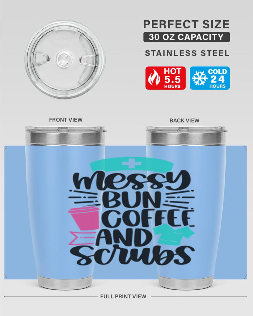 Messy Bun Coffee And Style Style 131#- nurse- tumbler