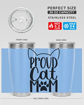 Pround Cat Mom Style 103#- cat- Tumbler