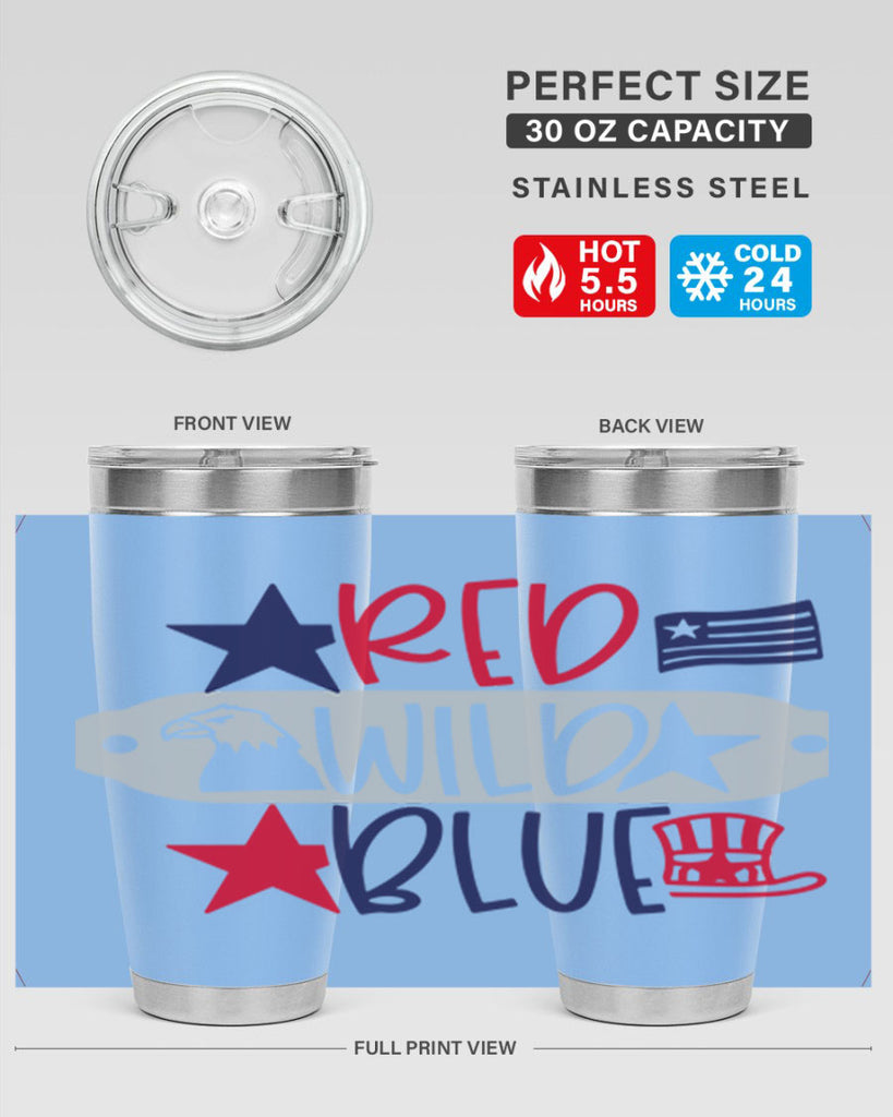 Red Wild Blue Style 171#- Fourt Of July- Tumbler