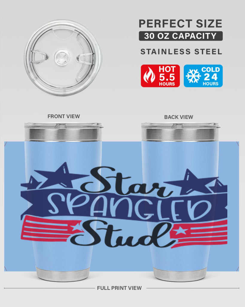 Star Spangled Stud Style 173#- Fourt Of July- Tumbler