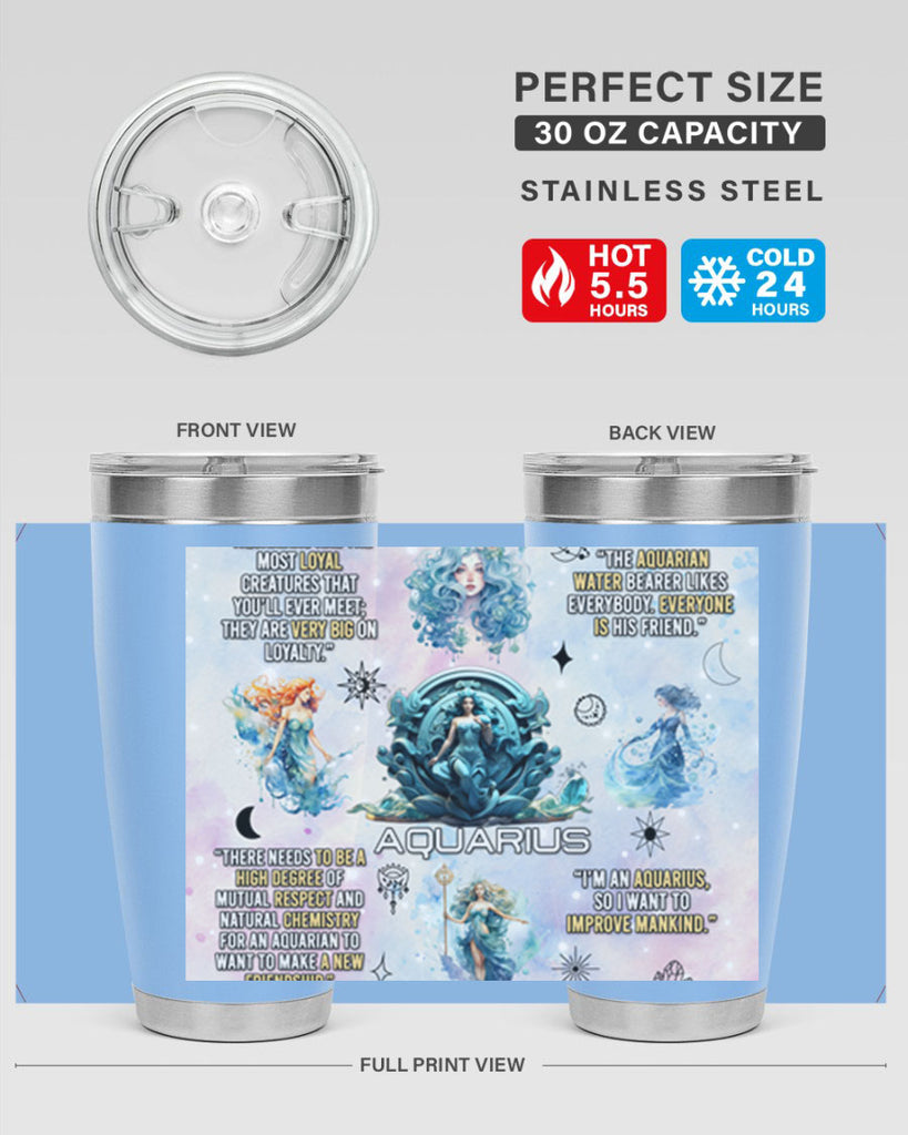 StraightAquarius 468#- zodiac- Tumbler