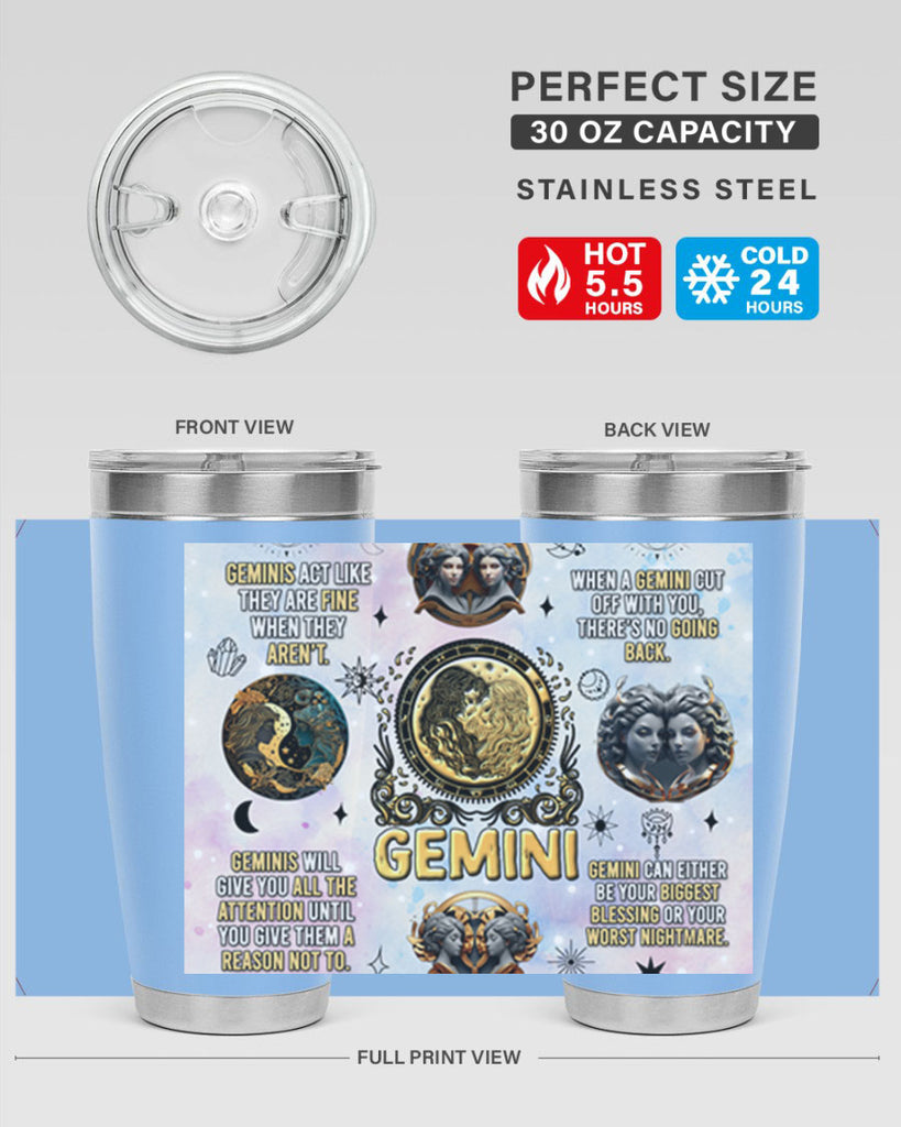StraightGemini 472#- zodiac- Tumbler