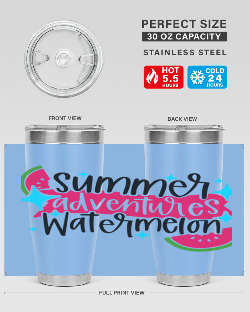 Summer Adventures Watermelon Style 23#- summer- Tumbler
