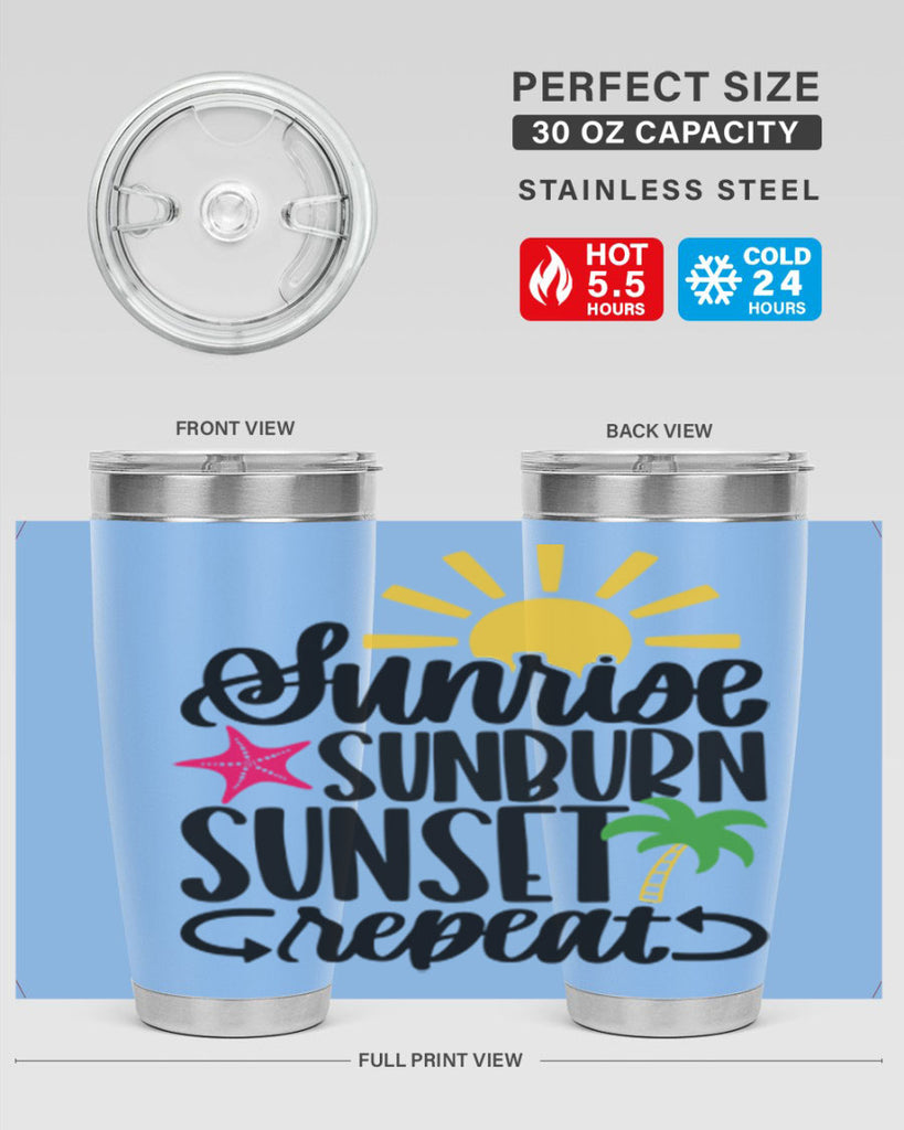 Sunrise Sunburn Sunset Repeat Style 16#- summer- Tumbler