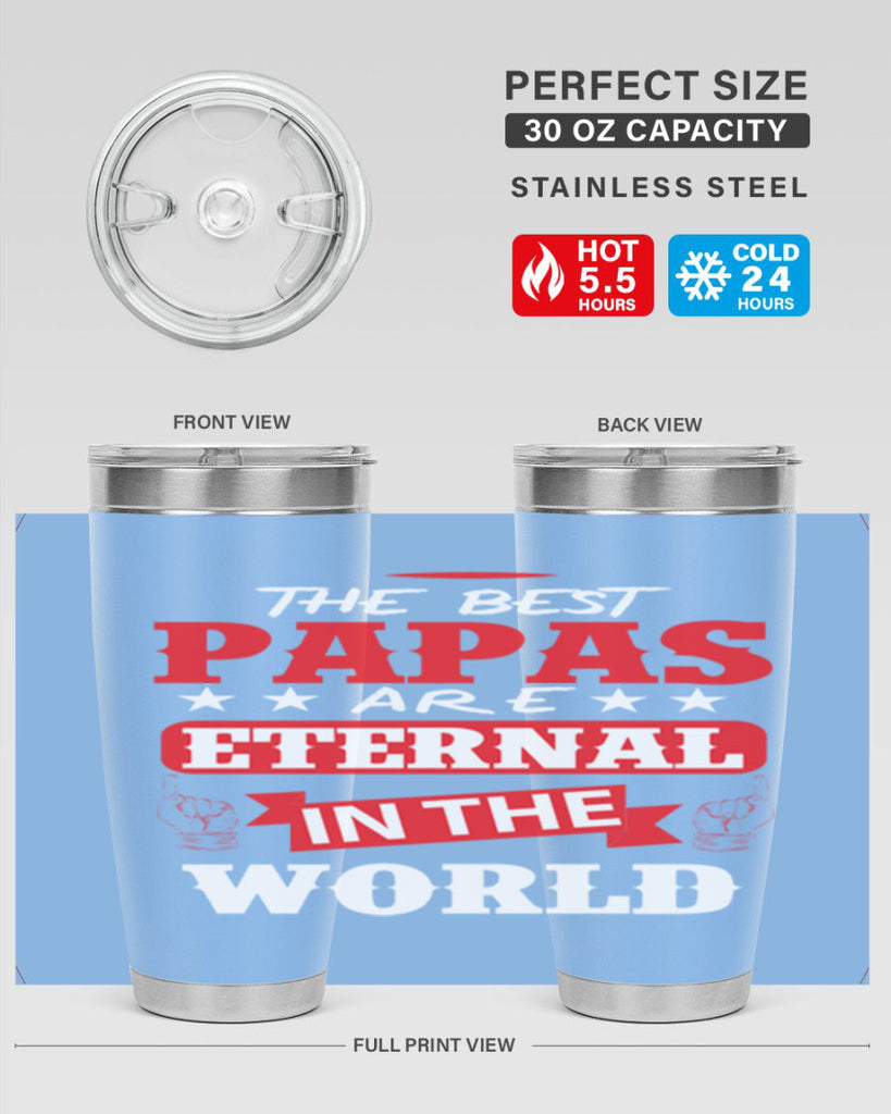 THE BEST PAPAS 108#- grandpa - papa- Tumbler