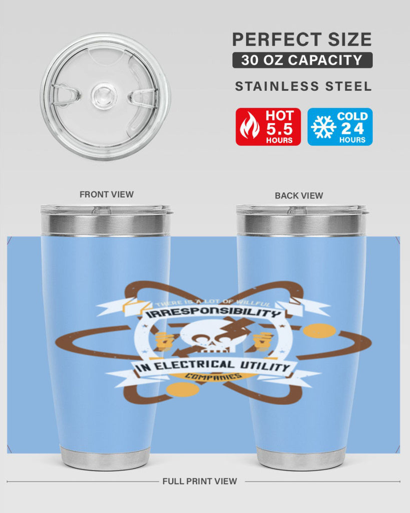 Tere is a lot of willfull irresponsibility in electrical utility Style 12#- electrician- tumbler