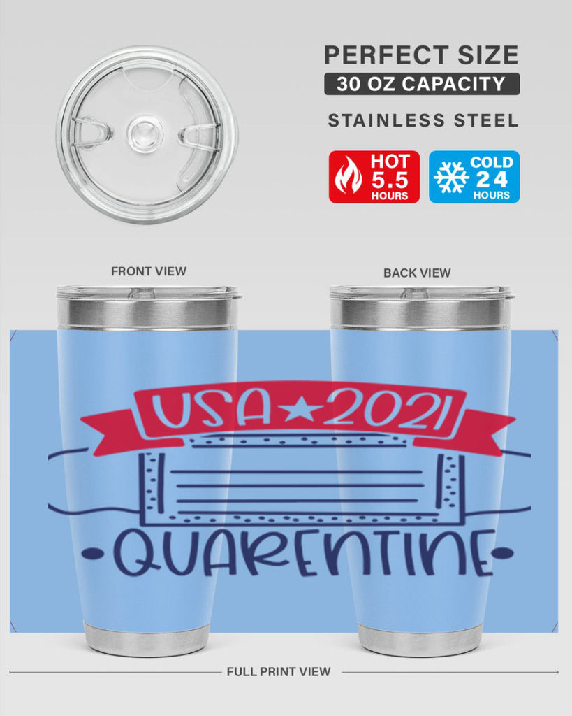 USA Quarentine Style 183#- Fourt Of July- Tumbler