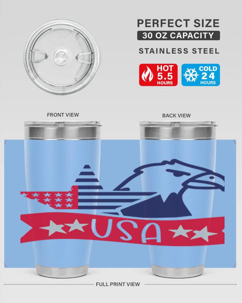 USA Style 182#- Fourt Of July- Tumbler