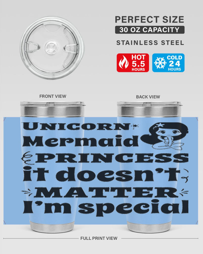 Unicorn Mermaid princess it doesnt 661#- mermaid- Tumbler