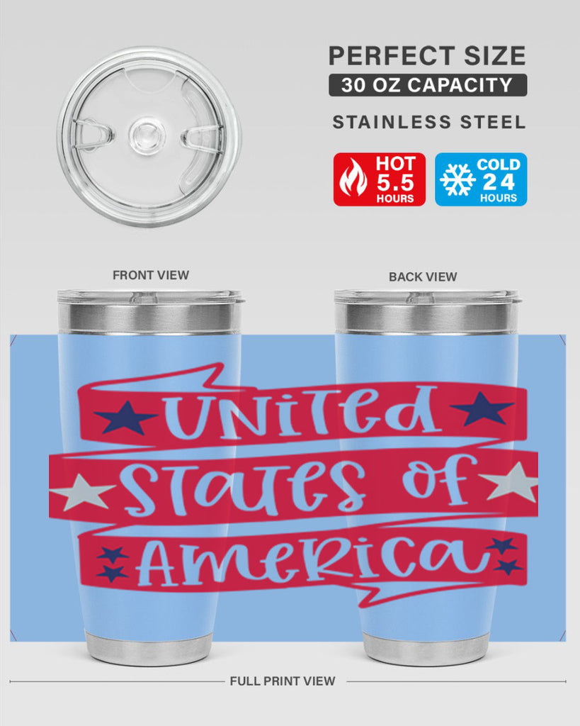 United States Of America Style 177#- Fourt Of July- Tumbler