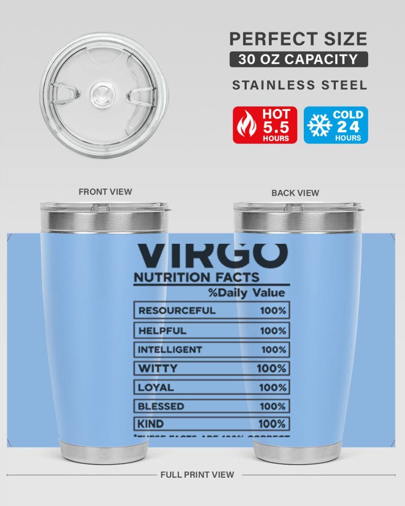 Virgo Nutrition Facts 530#- zodiac- Tumbler