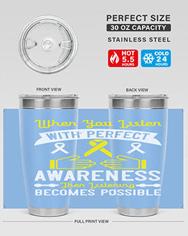 When you listen with perfect awareness then listening becomes possible Style 7#- self awareness- Tumbler
