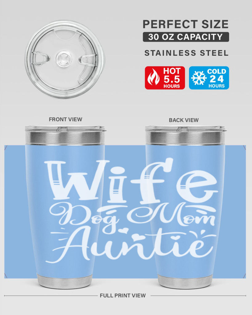 Wife Dog Mom Auntie Style 7#- aunt- Tumbler