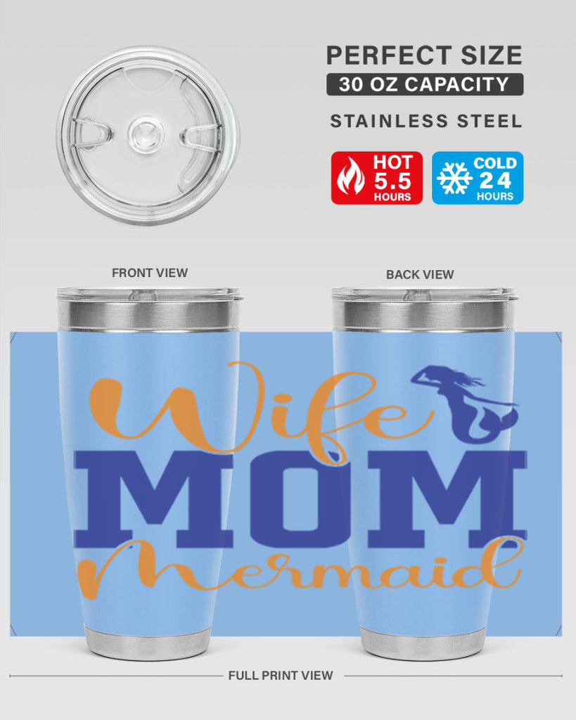 Wife Mom Mermaid 668#- mermaid- Tumbler