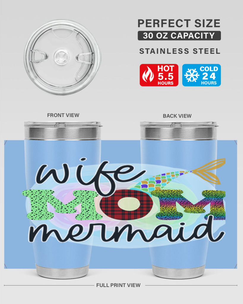 Wife Mom Mermaid 674#- mermaid- Tumbler