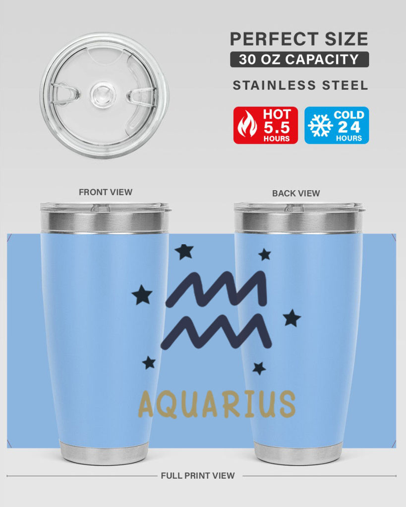 aquarius 83#- zodiac- Tumbler
