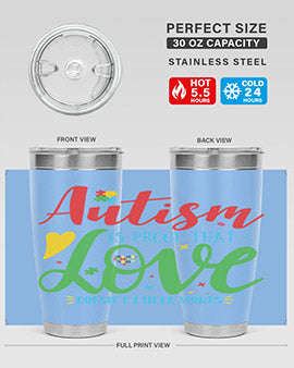 autism is proof that love doesnt i need words Style 7#- autism- Tumbler