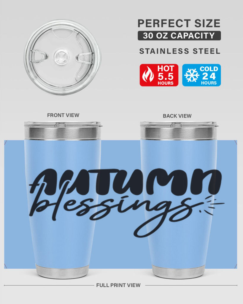 autumn blessings 65#- thanksgiving- Tumbler