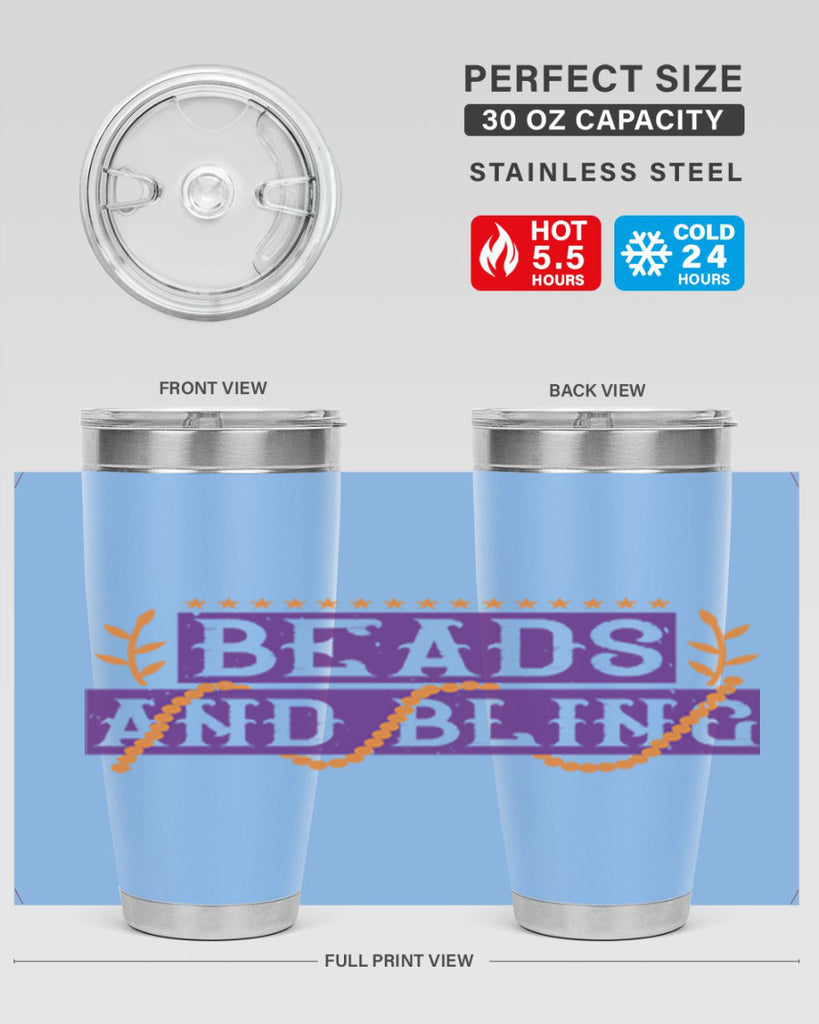 beads and bling 40#- mardi gras- Tumbler