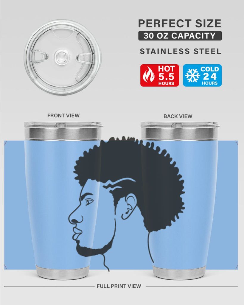 beardman 47#- black men - boys- tumbler