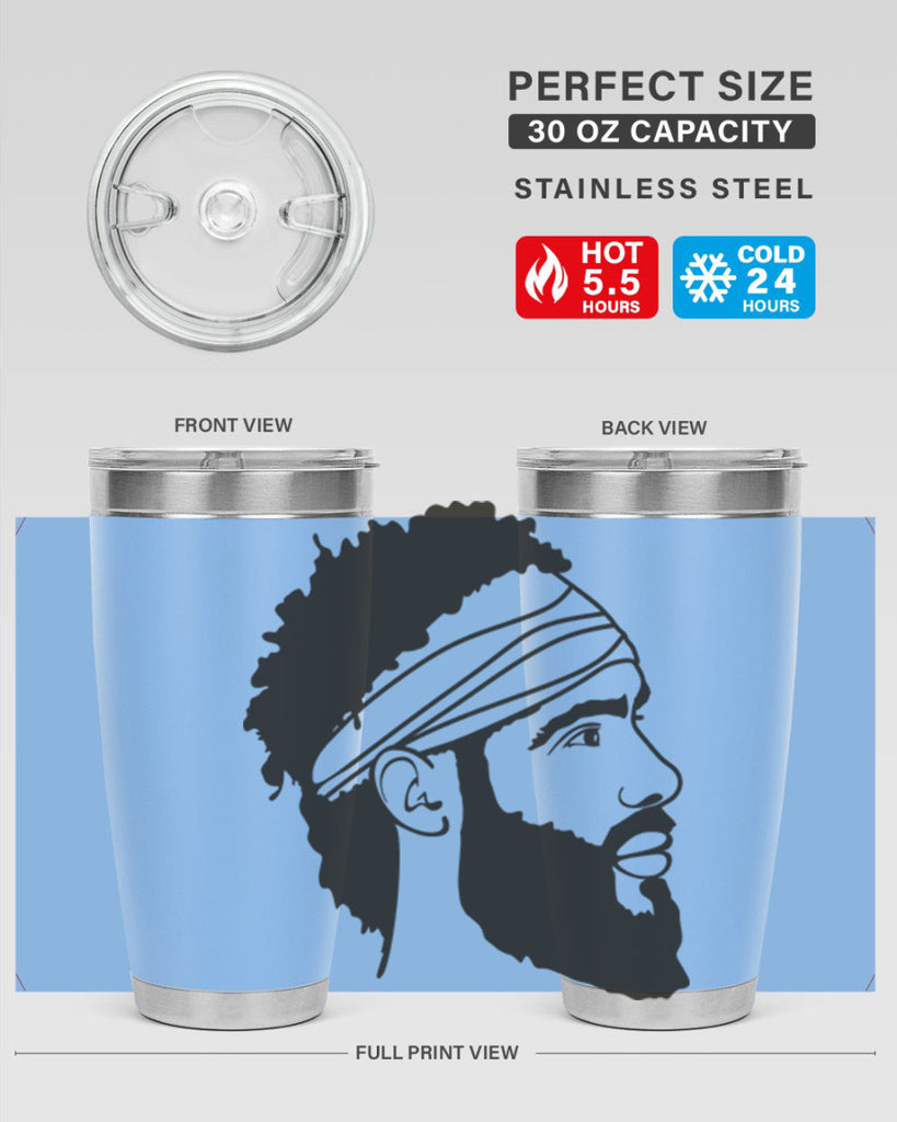 beardman 48#- black men - boys- tumbler