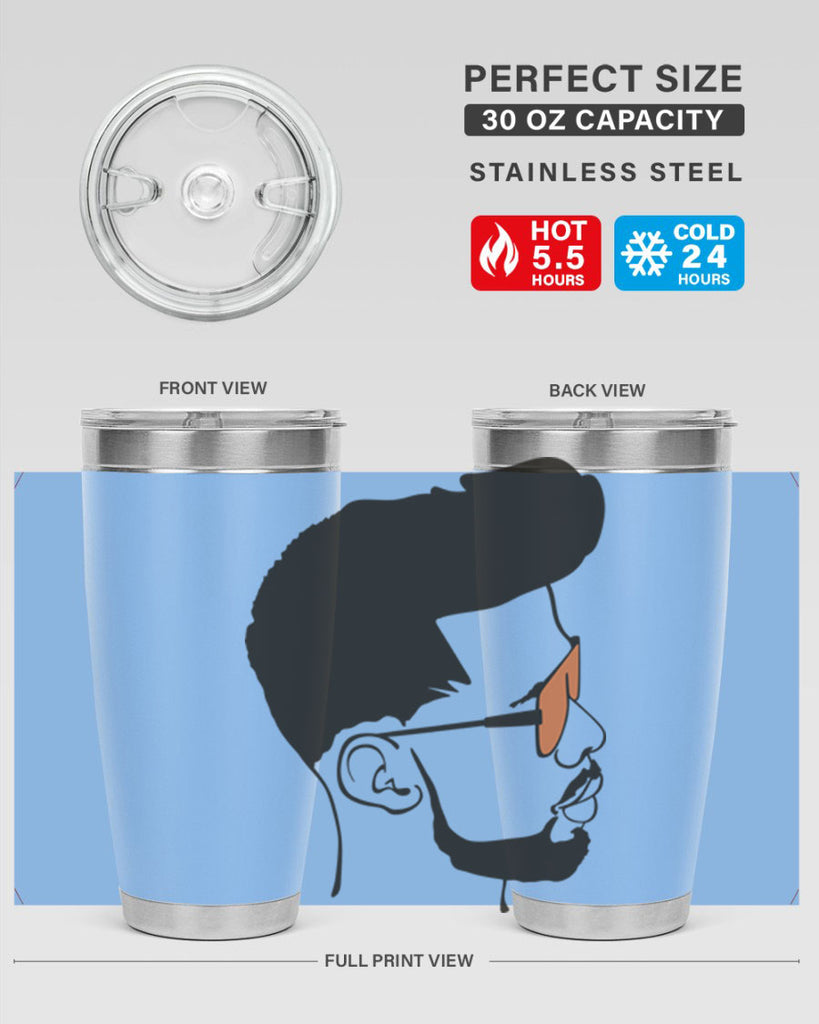 beardman 50#- black men - boys- tumbler