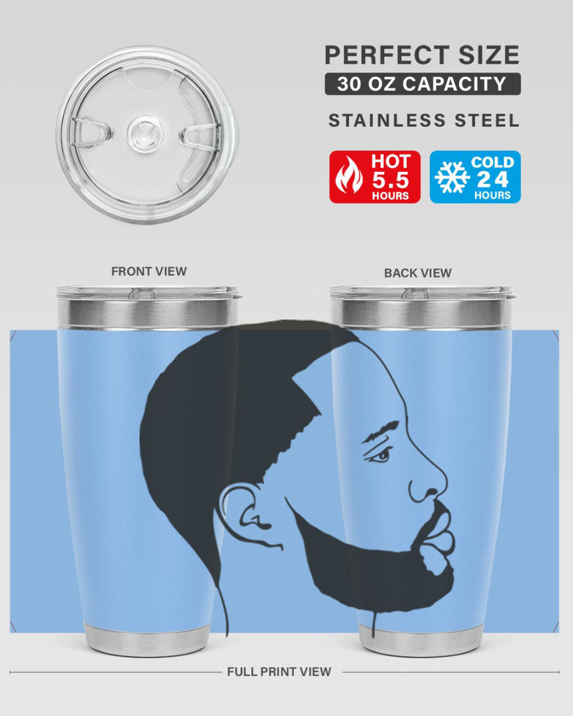 beardman 54#- black men - boys- tumbler